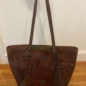 Patricia Nash Tooled Leather Tote Large